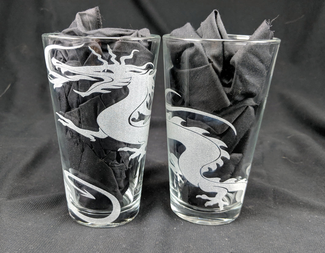 Dragon Etched Pint
