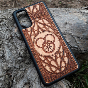 Wheel of Time Symbol Personalized Wood Phone Case